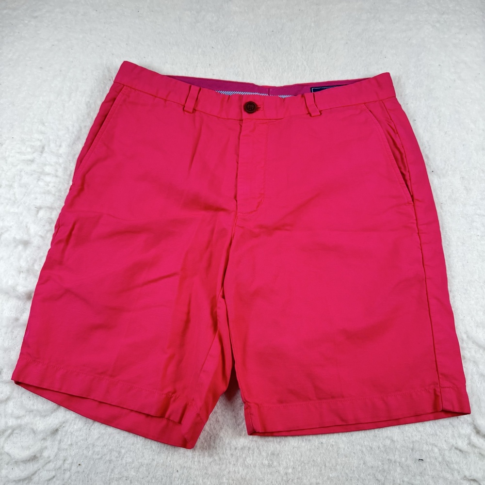 Vineyard Vines Shorts Mens Size 32 Pink Linen Chino 10 Inseam Casual Summer